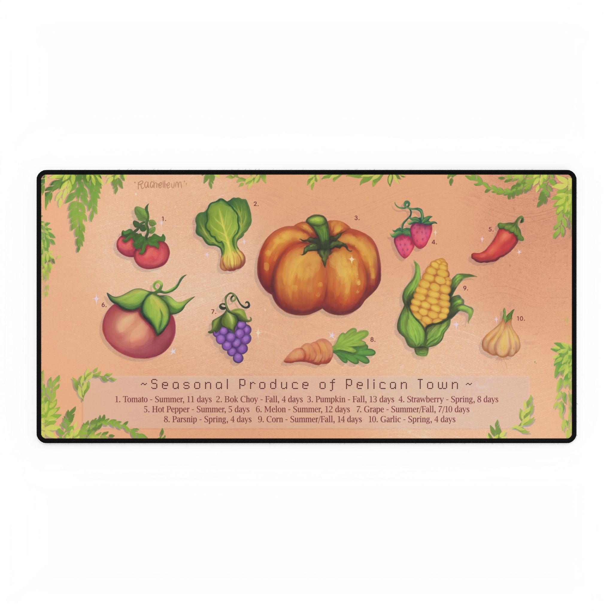 Stardew Valley Seasonal Produce Deskmat
