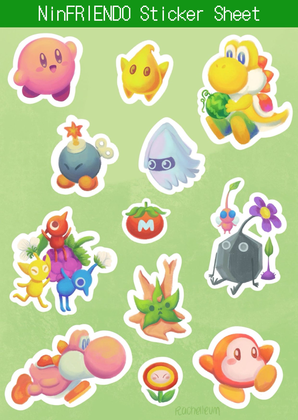 NinFRIENDOs Glossy A6 Sticker Sheet