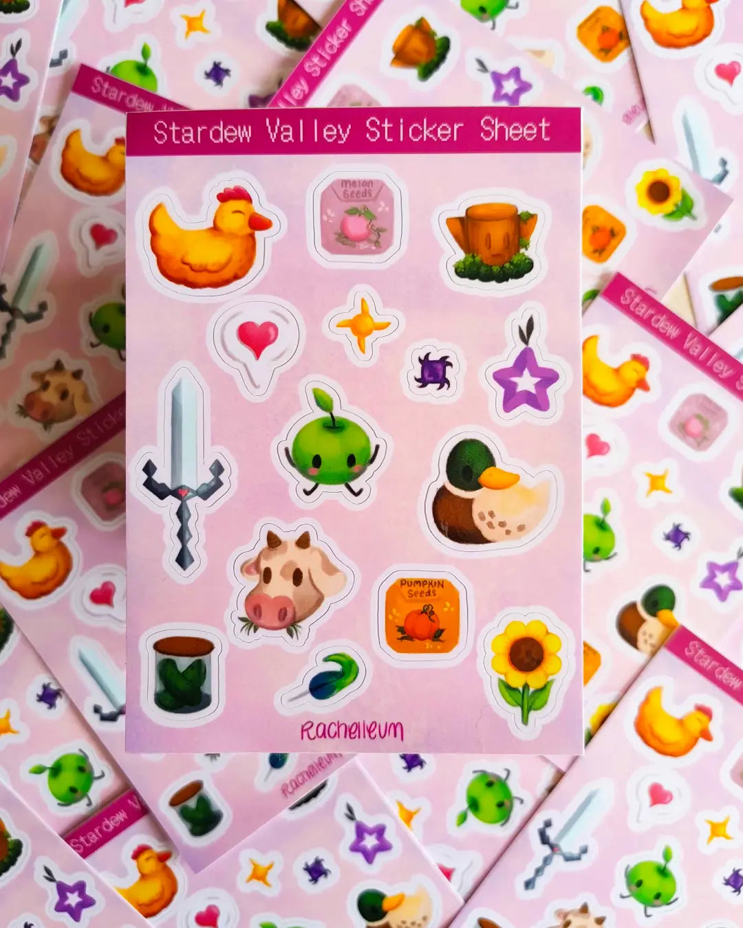 Stardew Valley Glossy A6 Sticker Sheet