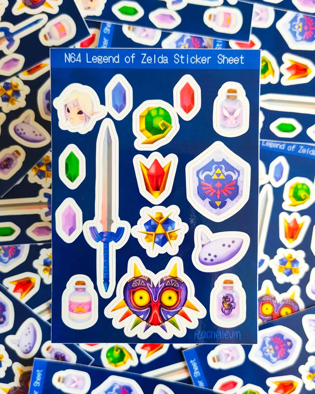 N64 Zelda Glossy A6 Sticker Sheet